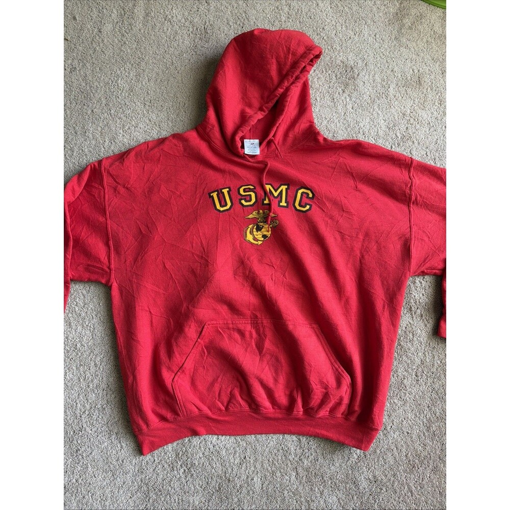 Mens USMC Marine Corps Hooded Sweatshirt Size XXL Rothco Long Sleeve
